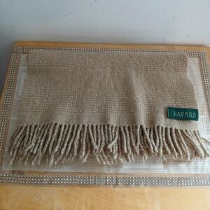 Lauren Ralph Lauren Scarf 75% Lambswool, Warm, Soft, Comfy Made In Italy, Vintag
